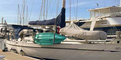 Tayana 52 on the dock in brisbane after the yacht delivery